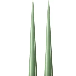 Cone Candles Lacquered 37 cm 2-pack, Eucalytus