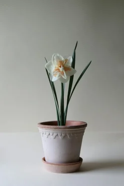 Copenhagen Pot With Saucer 16 cm, Amber Yellow