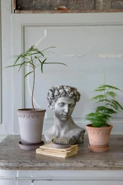 Copenhagen Pot With Saucer 16 cm, Amber Yellow