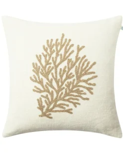 Coral Cushion Cover 50x50 cm, Off-white/Cactus Green