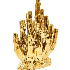 Coral Vase Gold, 10 Tulips