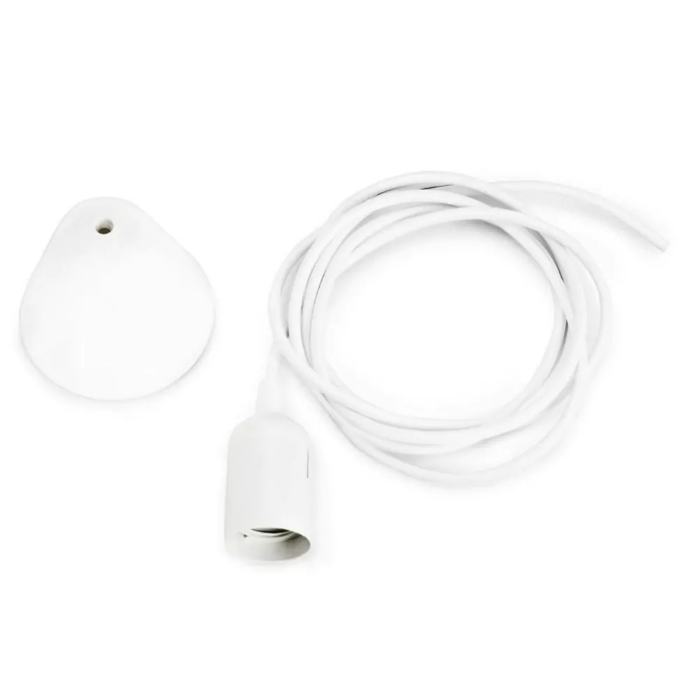Cord With Fitting & Canopy EU White2,5 m