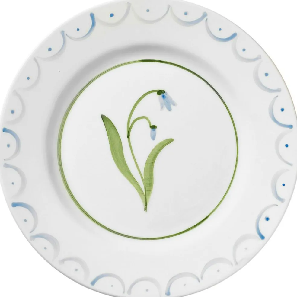 Cottage Flower Side Plate 22 cm, Blue