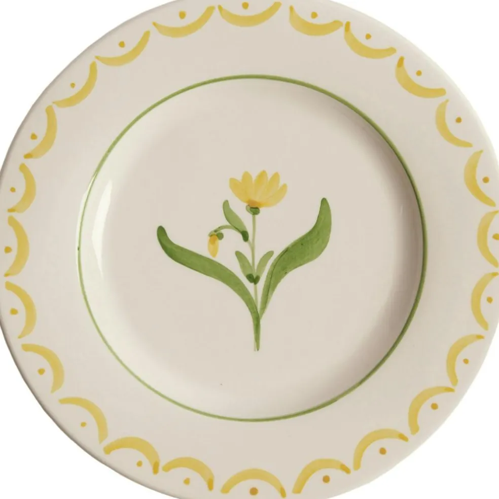 Cottage Flower Side Plate 22 cm, Blue