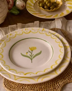 Cottage Flower Side Plate 22 cm, Blue