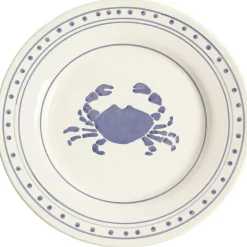 Crab Side Plate 22 cm, Blue