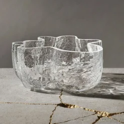 Crackle Bowl 11x26 cm, Clear