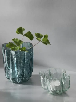 Crackle Candle Holder 58 mm, Clear