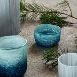 Crackle Tealight Holder, Red