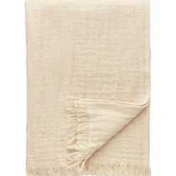 Crinkle Blanket 130x170 cm, Light Brown