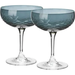 Crispy Gatsby Champagne Coupe 2 Pcs, Emerald