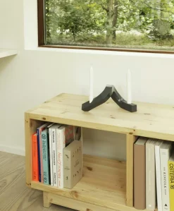 Crooked Two Candlestick, Bronze