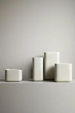 Cube Pot Small H15 cm, White