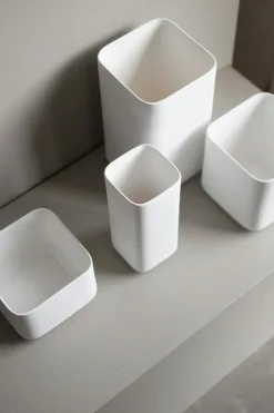 Cube Pot Small H15 cm, White