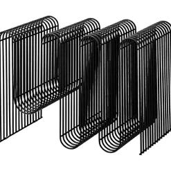 Curva Magazine Rack, Silver