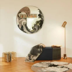 Curva Magazine Rack, Silver