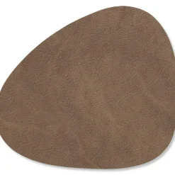 Curve Double Glass Mat, 11x13 cm, Brown/ Sand