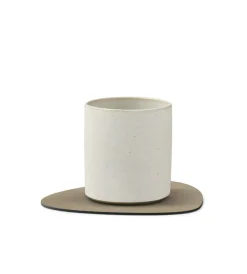 Curve Glass Coaster Nupo 11x13 cm, Light Grey