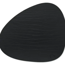 Curve L Table Mat Buffalo, 37x44 cm, Black