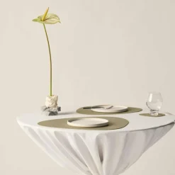 Curve M Table Mat Nupo 31x35 cm, Khaki