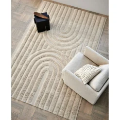 Curve Rug 250x350 cm, Natural Beige