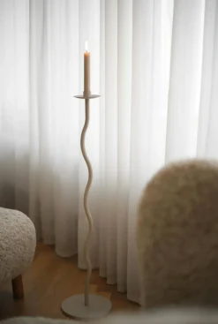 Curved Candle Holder 85 cm, Sand