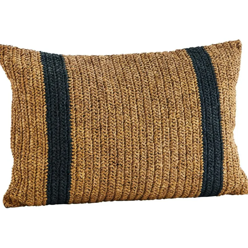 Cushion Cover Raphia 40x60 cm, Black/Natural