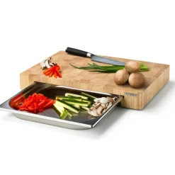 Cutting Board With One Tinplate, 39x27x6 cm