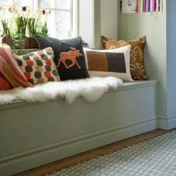 Deepak Cushion Cover 40x60 cm, Taupe / Dark Brown