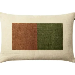 Deepak Cushion Cover 40x60 cm, Taupe / Dark Brown