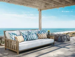 Diamond Cushion 50x50 cm, Heaven Blue / Off White