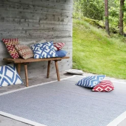 Diamond Cushion 50x50 cm, Heaven Blue / Off White