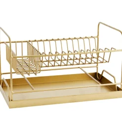 Dish Drainer With Drip Tray, Brass