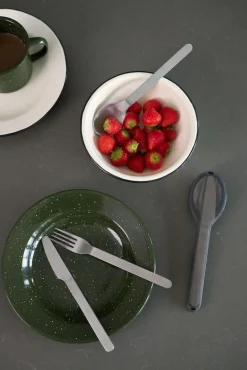 Doris Plate Enamel Ø20 cm, Green