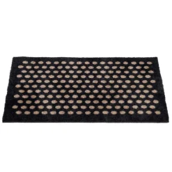Dot Door Mat, Black / Beige, 90x60 cm