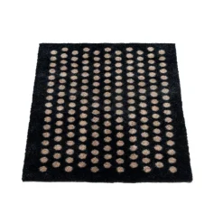 Dot Door Mat, Black / Beige, 90x60 cm