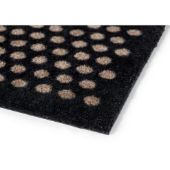 Dot Door Mat, Black / Beige, 90x60 cm