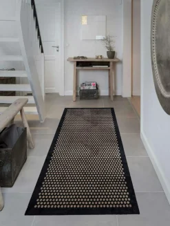 Dot Door Mat, Black / Beige, 90x60 cm