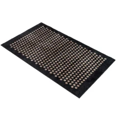 Dot Door Mat, Black / Beige, 90x60 cm