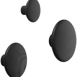 Dots Hook Wood Ø13 cm, Off-white