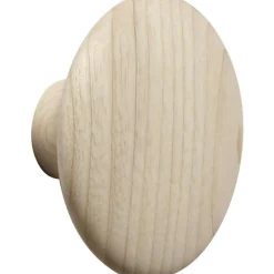 Dots Hook Wood Ø13 cm, Off-white