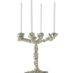 Drip Candle Holder 4 Arms, Gold