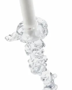 Drip Candle Holder Clear, S / 14 cm