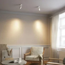 Edgespot Single 65 Spotlight, White / Brass