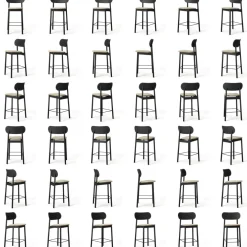 Elephant Bar Chair, Natural Oak / Black Velvet