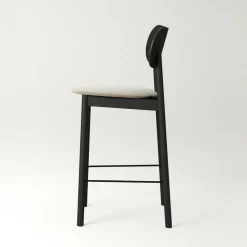 Elephant Bar Chair, Natural Oak / Black Velvet