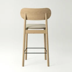 Elephant Bar Chair, Natural Oak / Black Velvet
