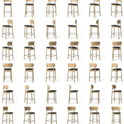 Elephant Bar Chair, Natural Oak / Black Velvet