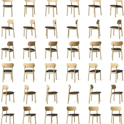 Elephant Chair, Natural Oak / Black Leather