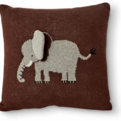 Elephant Pot With 3D Details 30x30 cm, Brown